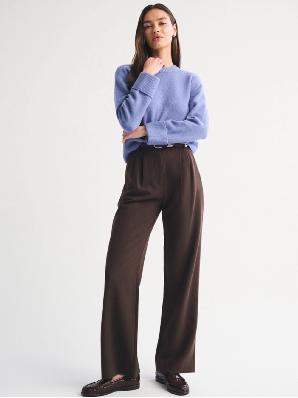 Abercrombie Curve Love Sloane Tailored Wide Leg Pant - 29 long